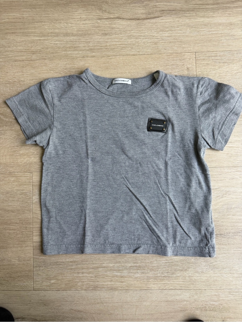 Dolce & Gabbana Kids Gray Short Sleeve Logo Tee